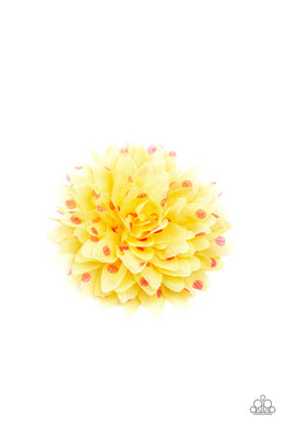 paparazzi-accessories-bloom-boom-yellow-hair clip