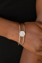 Load image into Gallery viewer, Dial Up The Dazzle - White Bracelet - Paprazzi Jewelry
