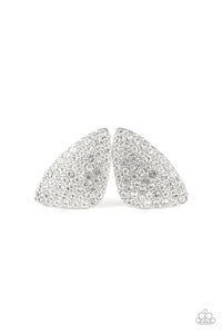 paparazzi-accessories-supreme-sheen-white-post earrings