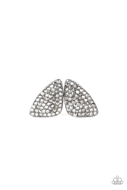 paparazzi-accessories-supreme-sheen-black-post earrings