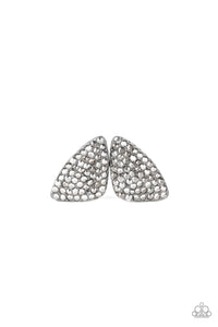 paparazzi-accessories-supreme-sheen-black-post earrings