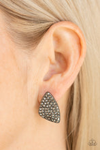 Load image into Gallery viewer, Supreme Sheen - Black Post Earrings - Paparazzi Jewelry

