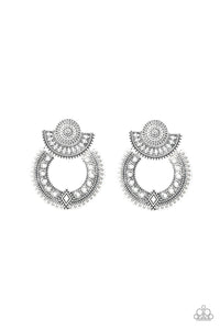 paparazzi-accessories-texture-takeover-silver-post earrings