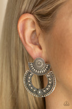 Load image into Gallery viewer, Texture Takeover - Silver Post Earrings - Paprazzi Jewelry
