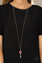 Load image into Gallery viewer, Unlock Every Door - Red Necklace - Paparazzi Jewelry
