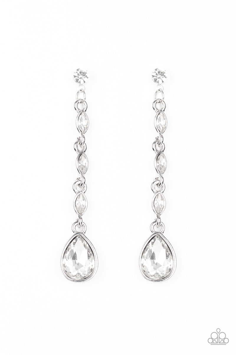 paparazzi-accessories-must-love-diamonds-white-post earrings