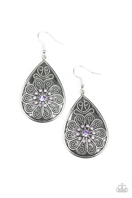 paparazzi-accessories-banquet-bling-purple-earrings