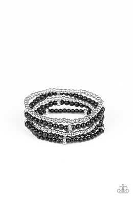 paparazzi-accessories-fiercely-frosted-black-bracelet