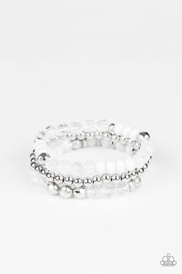 paparazzi-accessories-sugary-shimmer-white-bracelet