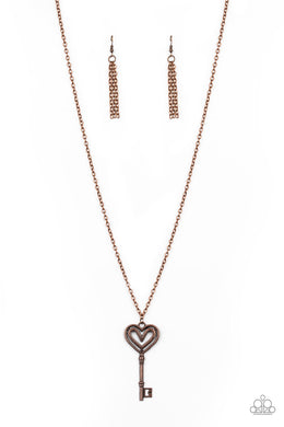 paparazzi-accessories-unlock-my-heart-copper-necklace