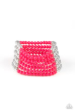 Load image into Gallery viewer, paparazzi-accessories-layer-it-on-thick-pink-bracelet
