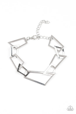 paparazzi-accessories-shattered-shine-silver-bracelet