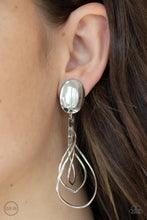 Load image into Gallery viewer, Metallic Foliage - Silver Clip-On - Paparazzi Jewelry
