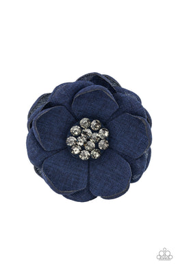 paparazzi-accessories-dewdrop-dazzle-blue-hair clip