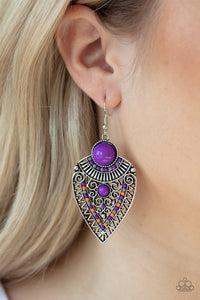 Tribal Territory - Purple Earrings - Paparazzi Jewelry