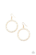 Load image into Gallery viewer, paparazzi-accessories-pearl-palace-gold-earrings
