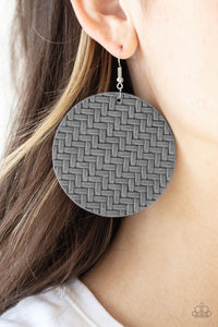 Plaited Plains - Silver Earrings - Paparazzi Jewelry