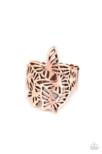 paparazzi-accessories-banded-butterflies-copper-ring