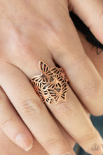 Load image into Gallery viewer, Banded Butterflies - Copper Ring - Paparazzi Jewelry
