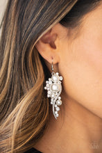 Load image into Gallery viewer, High-End Elegance - White Earrings - Paparazzi Jewelry

