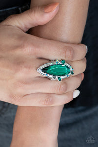 Sparkle Smitten - Green Ring - Paparazzi Jewelry