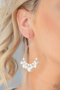 5th Avenue Appeal - White Earrings - Paparazzi Jewelry
