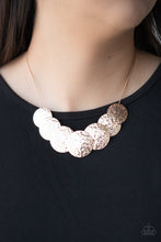 Load image into Gallery viewer, RADIAL Waves - Rose Gold Necklace - Paparazzi Jewelry

