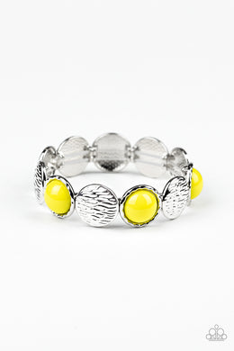 paparazzi-accessories-boardwalk-boho-yellow-bracelet