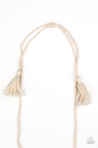 Macrame Mantra - White Necklace - Paparazzi Jewelry