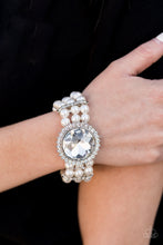 Load image into Gallery viewer, Speechless Sparkle - White Bracelet - Paprazzi Jewelry
