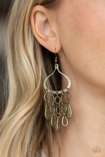 Load image into Gallery viewer, Lure Away - Brass Earrings - Paprazzi Jewelry
