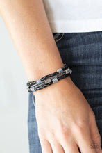 Load image into Gallery viewer, Really Rugged - Black Bracelet - Paparazzi Jewelry
