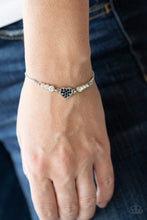 Load image into Gallery viewer, Big-Hearted Beam - Blue Bracelet - Paprazzi Jewelry
