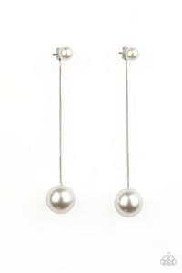 paparazzi-accessories-extended-elegance-white-post earrings