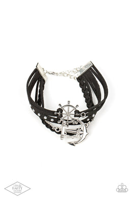 paparazzi-accessories-anchors-away-black-bracelet