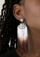Load image into Gallery viewer, DIP It Up - Brown Earrings - Paprazzi Jewelry
