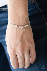 Big-Hearted Beam - Pink Bracelet - Paprazzi Jewelry