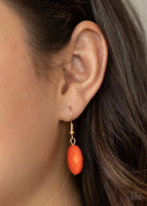 Max Volume - Orange Necklace - Paparazzi Jewelry