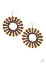 Load image into Gallery viewer, paparazzi-accessories-solar-flare-yellow-earrings
