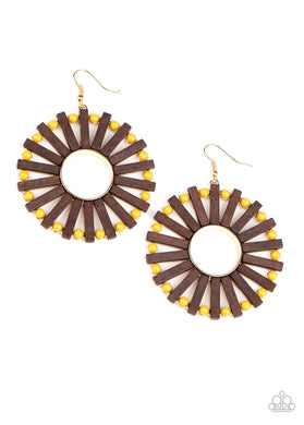 paparazzi-accessories-solar-flare-yellow-earrings