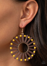 Load image into Gallery viewer, Solar Flare - Yellow Earrings - Paprazzi Jewelry
