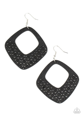 paparazzi-accessories-wood-you-rather-black-earrings