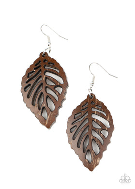 paparazzi-accessories-leaf-em-hanging-brown-earrings