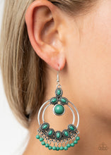Load image into Gallery viewer, Palm Breeze - Green Earrings - Paparazzi Jewelry
