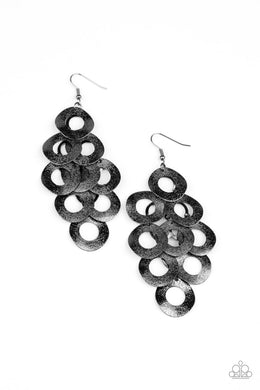 paparazzi-accessories-scattered-shimmer-black-earrings