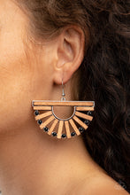 Load image into Gallery viewer, Wooden Wonderland - Black Earrings - Paprazzi Jewelry
