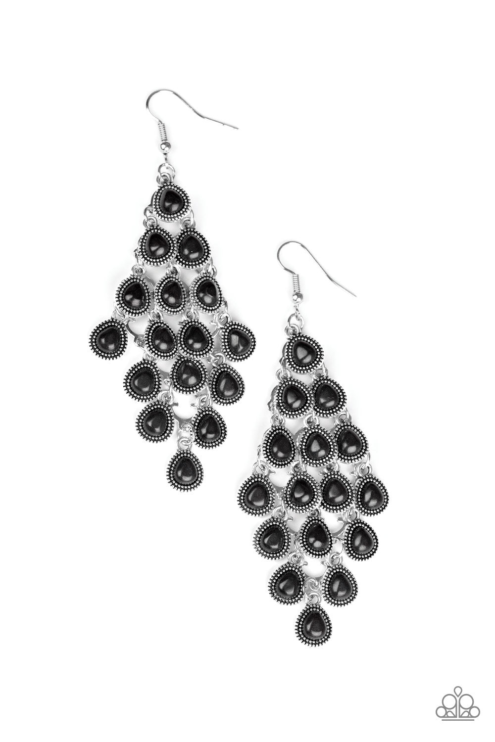 paparazzi-accessories-rural-rainstorms-black-earrings