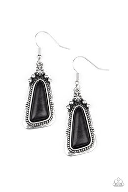 paparazzi-accessories-sahara-solitude-black-earrings