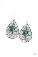 Load image into Gallery viewer, paparazzi-accessories-modern-garden-green-earrings
