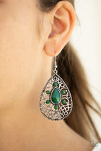 Load image into Gallery viewer, Modern Garden - Green Earrings - Paparazzi Jewelry
